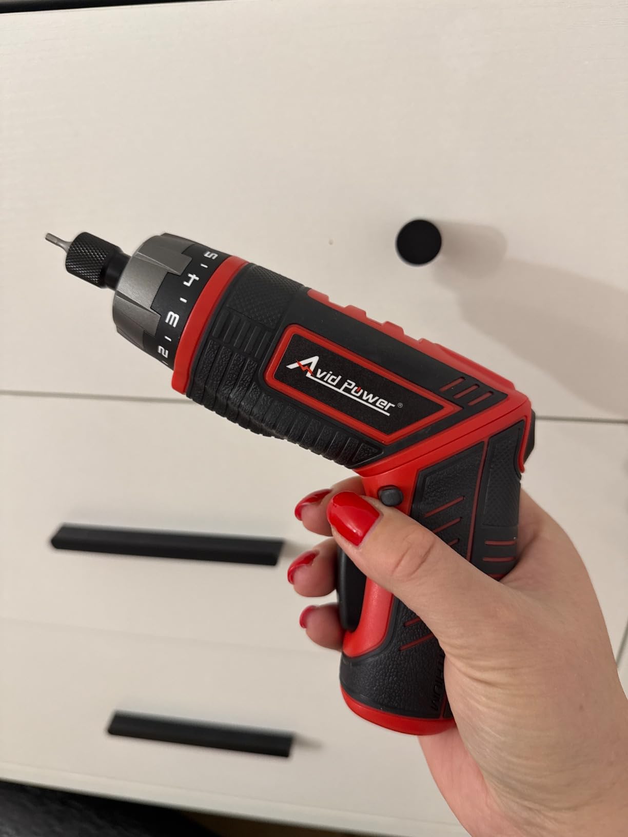 AVID POWER Electric Screwdriver Set Rechargeable 4V Cordless Screwdriver Kit with 44pcs Accessories, 5.65Nm Screw Gun, 5+1 Torque Setting, 2 Position Handle with LED Light customer photo 2