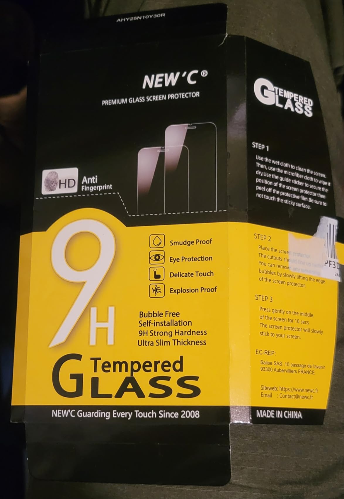 NEW'C 3 Pack Designed for Samsung Galaxy S21 5G (6.2), Screen Protector Tempered Glass, Scratch-Proof, Bubble-Free, Ultra Resistant (0.26 mm HD Ultra Transparent) 9H Hardness Glass customer photo 1