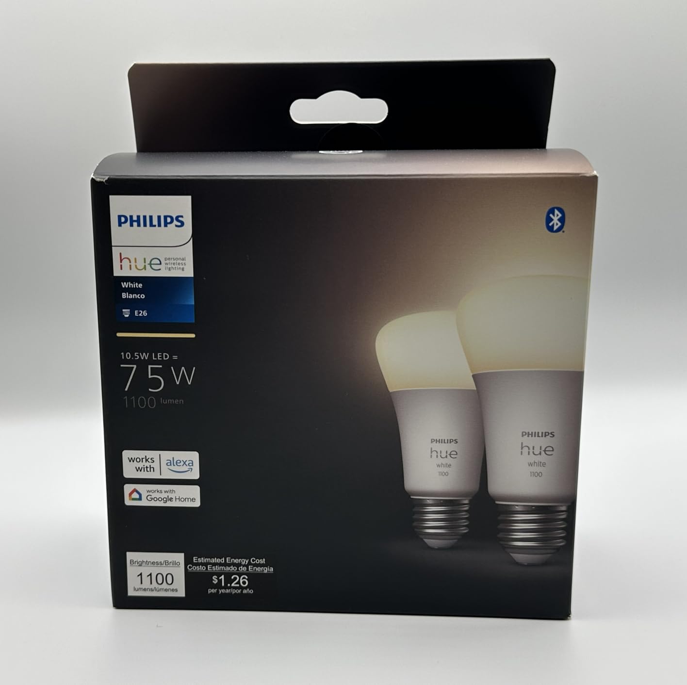 Philips Hue Smart 75W A19 LED Bulb - Soft Warm White Light - 1 Pack - 1100LM - E26 - Indoor - Control with Hue App - Works with Alexa, Google Assistant and Apple Homekit customer photo 1