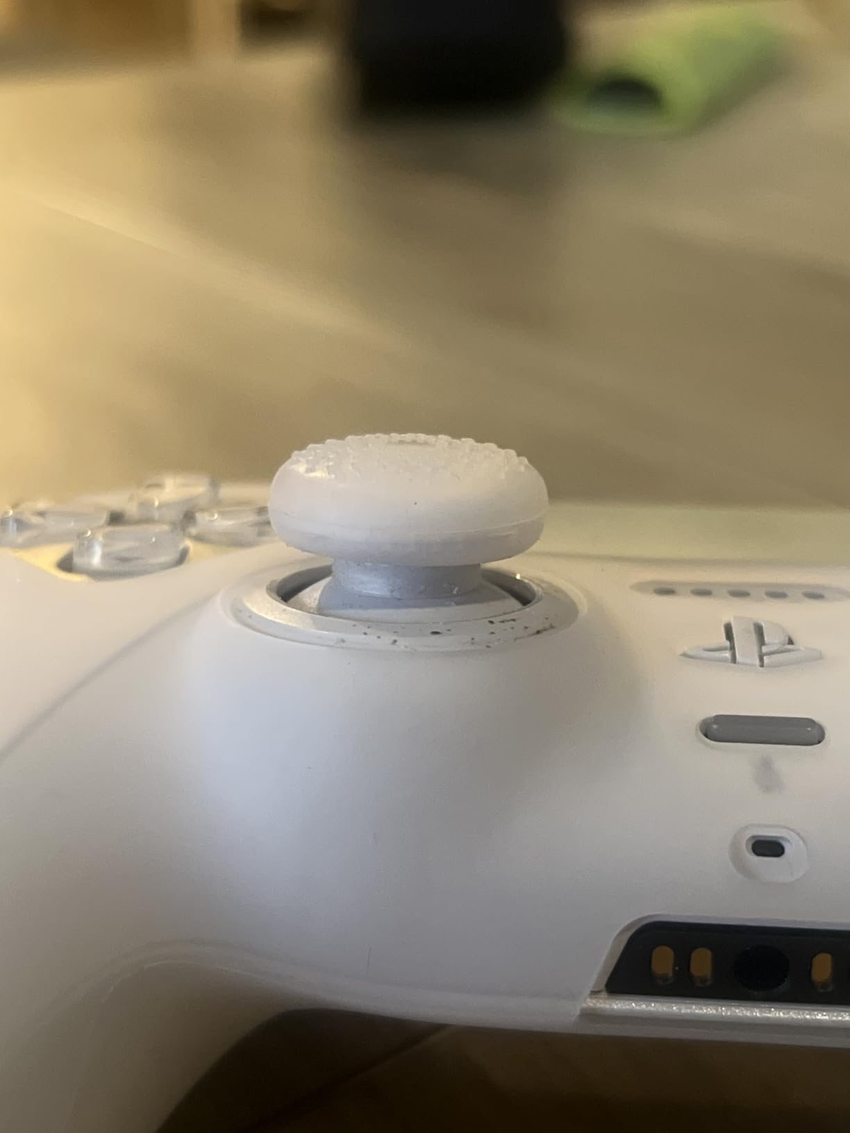 eXtremeRate PlayVital Clear White 3D Studded Edition Anti-Slip Silicone Cover Skin for PS5 Controller, Soft Rubber Case for PS5 Wireless Controller with 6 Clear White Thumb Grip Caps customer photo 2