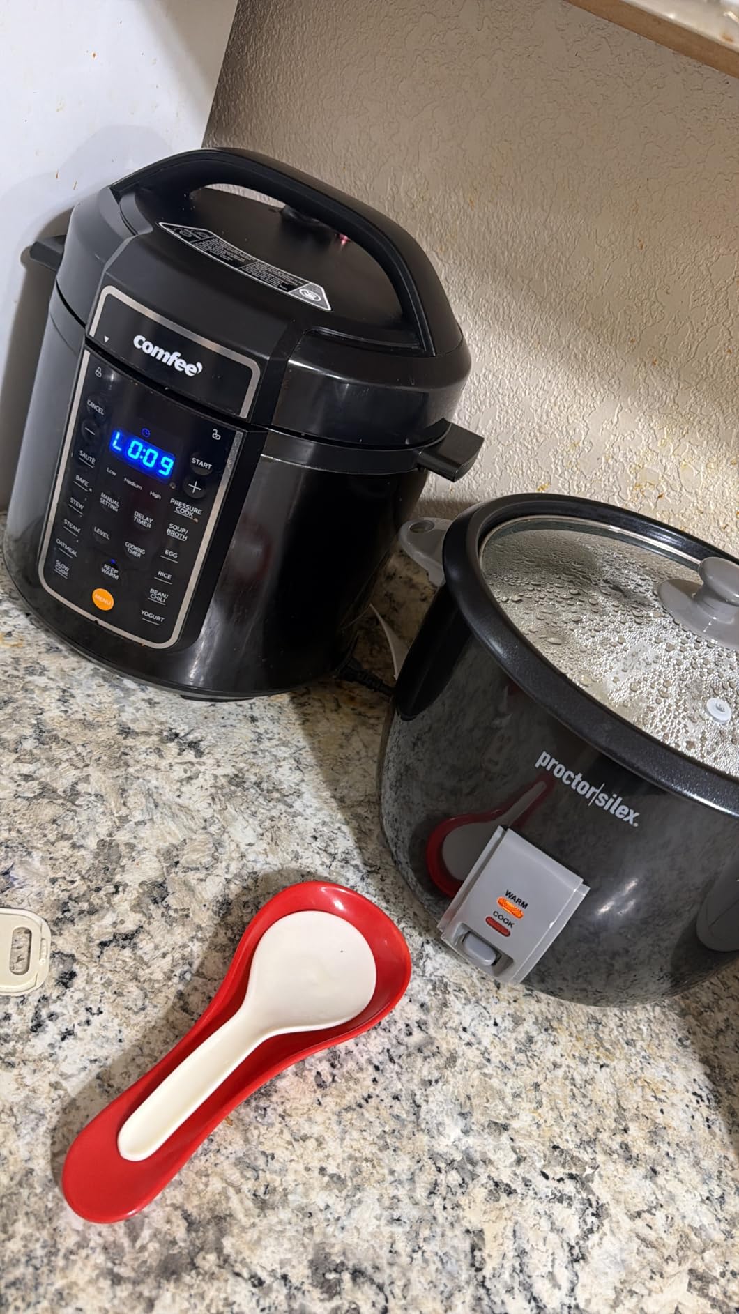 Proctor Silex Rice Cooker & Food Steamer, 30 Cups Cooked (15 Cups Uncooked), Includes Steam and Rinsing Basket, Black (37555) customer photo 1