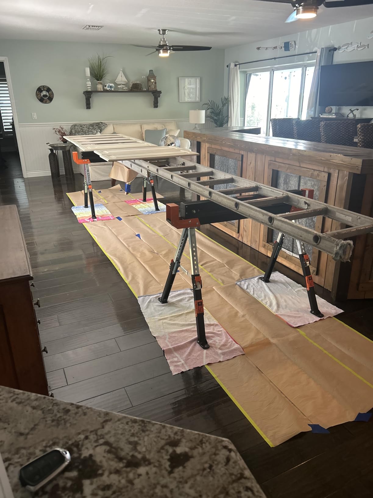 WEN Steel Saw Horse Set, 1300-Pound Capacity, Height Adjustable, Two Pack (WA1302) customer photo 2