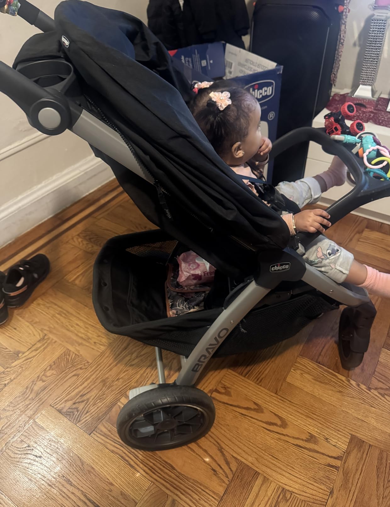 Chicco Bravo Quick-Fold Stroller, Black | Black customer photo 1