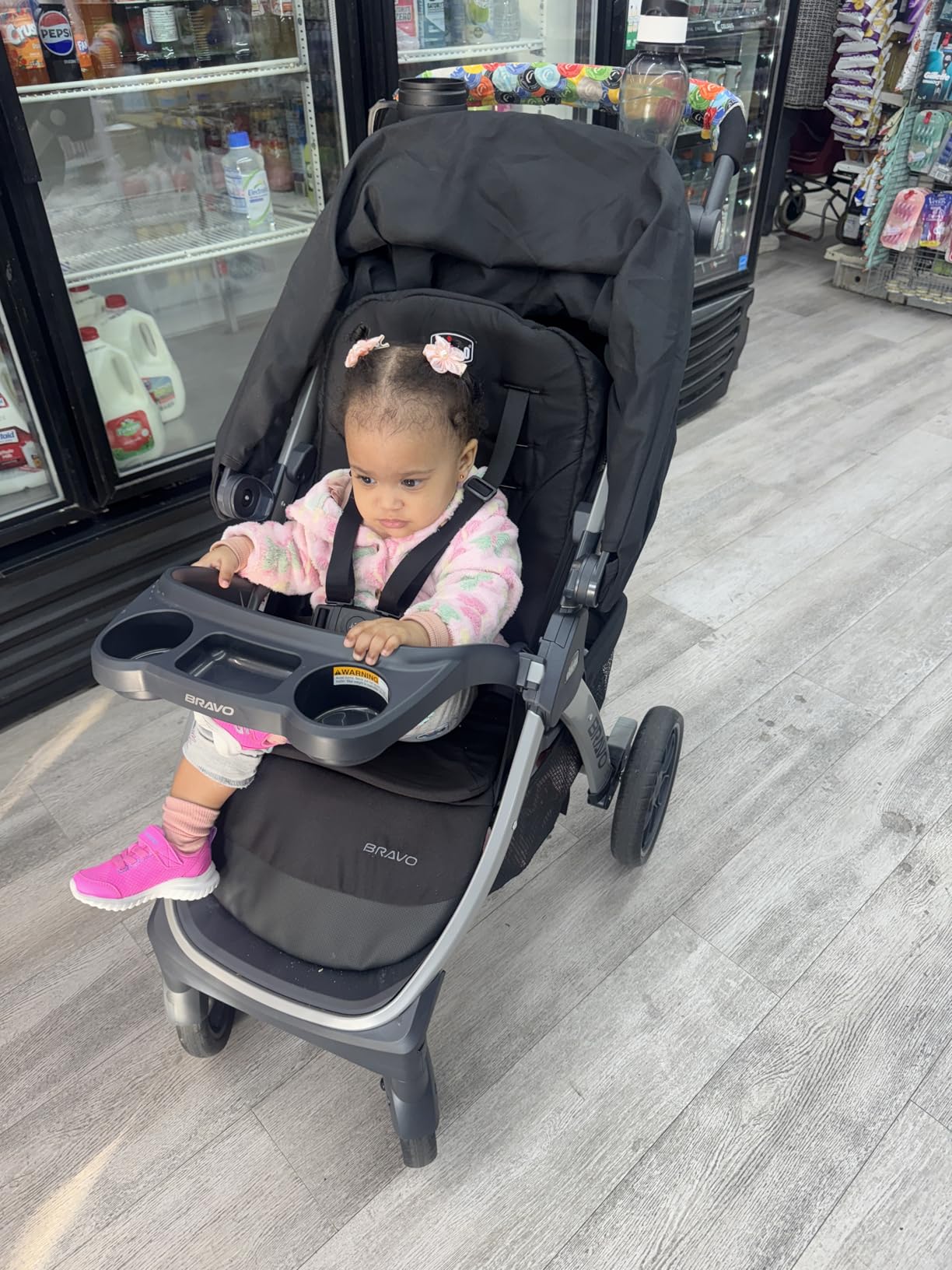 Chicco Bravo Quick-Fold Stroller, Black | Black customer photo 2