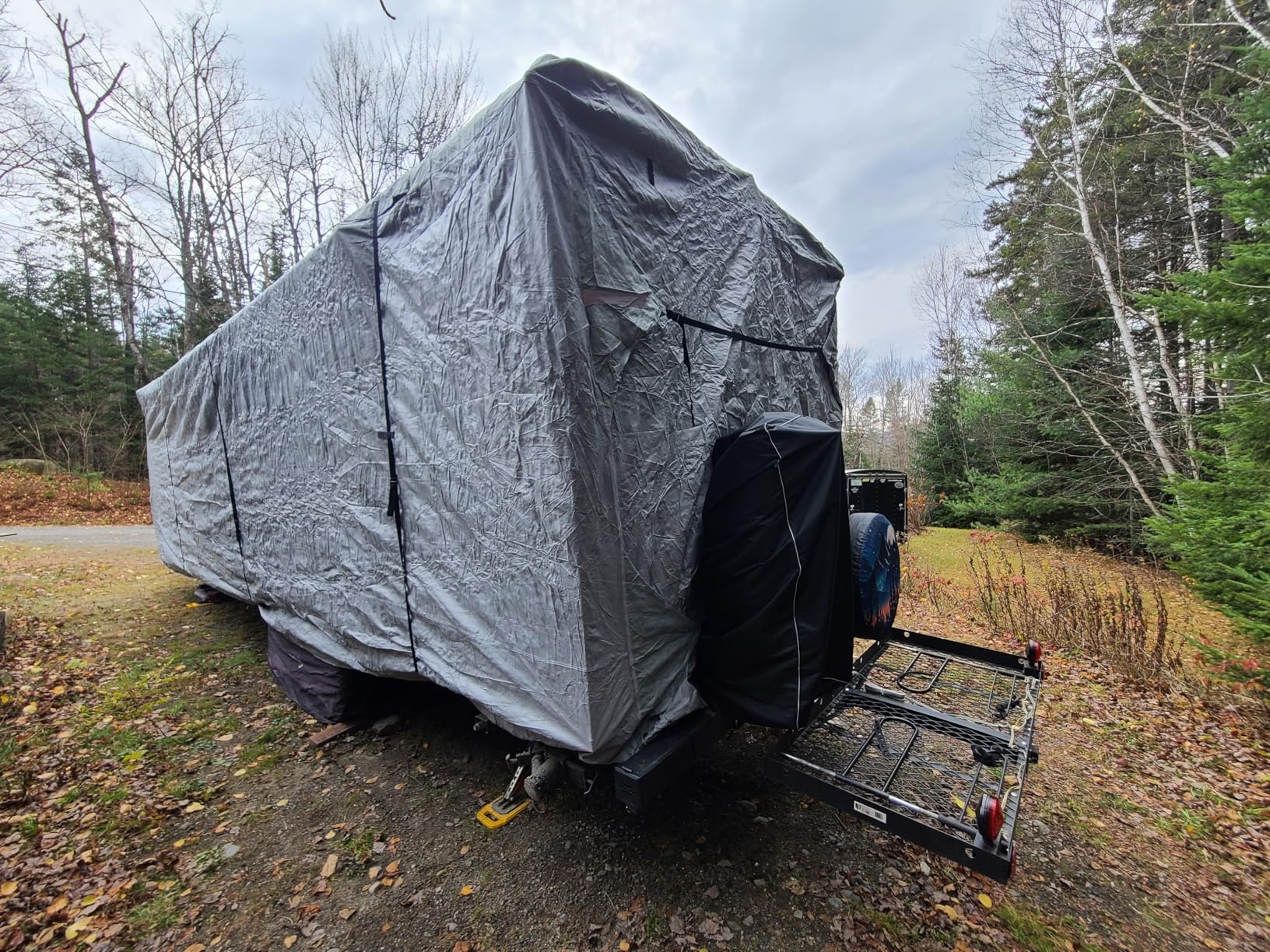 Travel Trailer RV Cover 24' ~ 27', Upgraded 7 Layers Top Waterproof Camper Cover, Heavy Duty Toy Hauler RV Cover for Winter Snow with Tongue Jack Cover, Gutter Covers customer photo 1