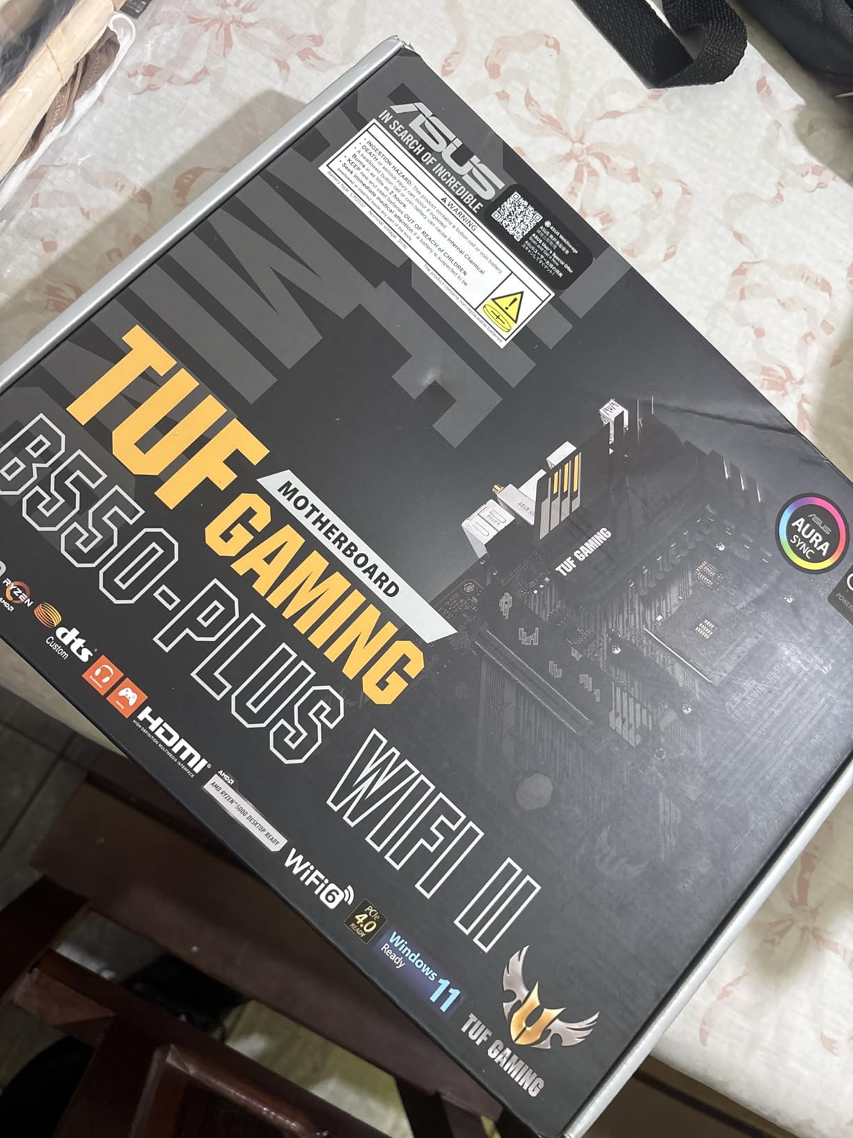 ASUS TUF Gaming B550-PLUS WiFi II AMD AM4 (3rd Gen Ryzen) ATX Gaming Motherboard (PCIe 4.0, WiFi 6, 2.5Gb LAN, BIOS Flashback, USB 3.2 Gen 2, Addressable Gen 2 RGB Header and Aura Sync) customer photo 1