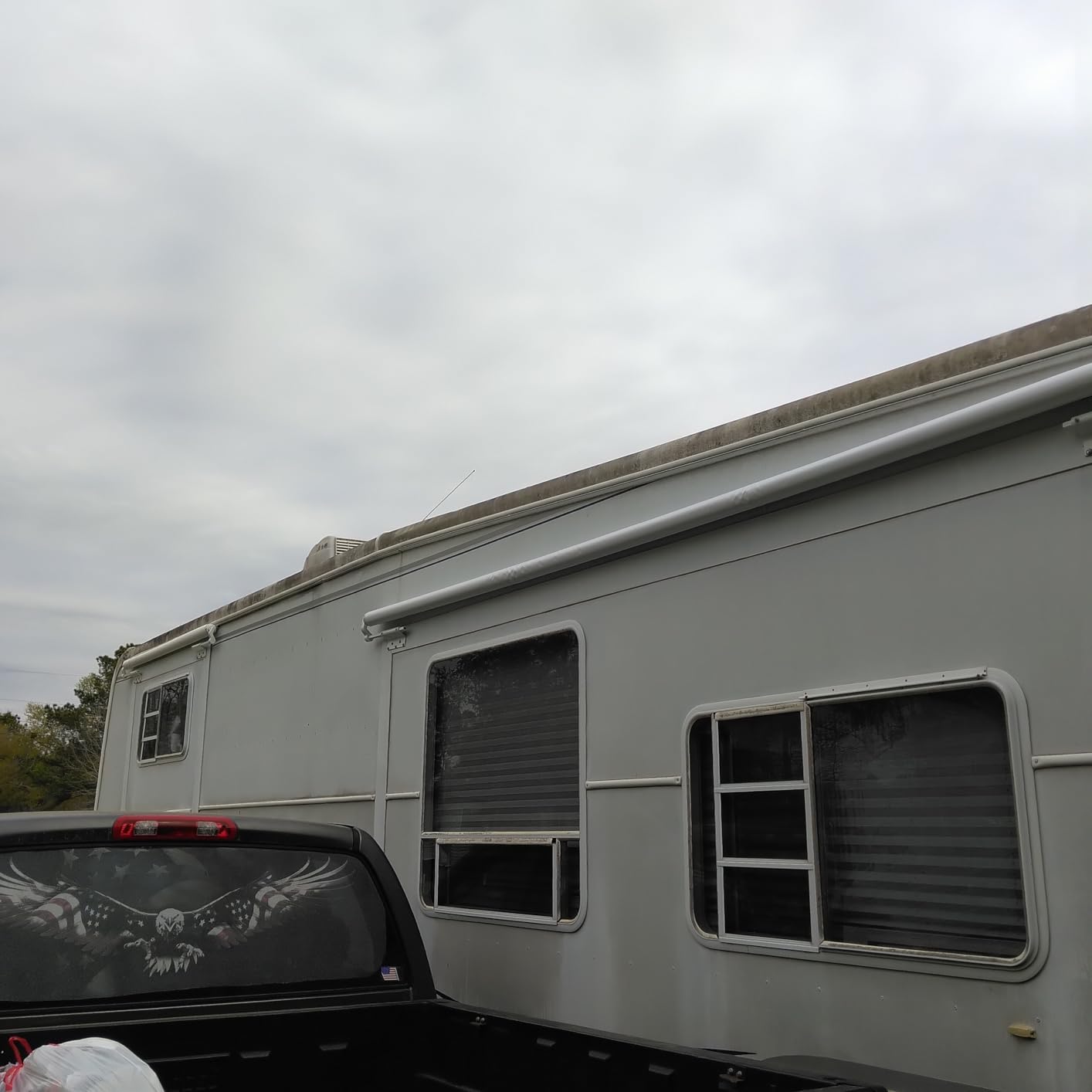 Awnlux Black Modular Slide Topper Awning Slide Out Protection for RVs, Travel Trailers, 5th Wheels, and Motorhomes -13' (12'7