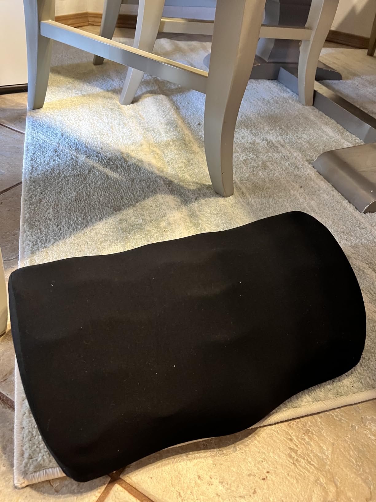 C CUSHION LAB Ergonomic Foot Rest for Under Desk - Patented Massage Ridge Design Memory Foam Foot Stool Pillow for Work, Home, Gaming, Computer, Office Chair - Footrest for Back & Hip Pain Relief customer photo 1
