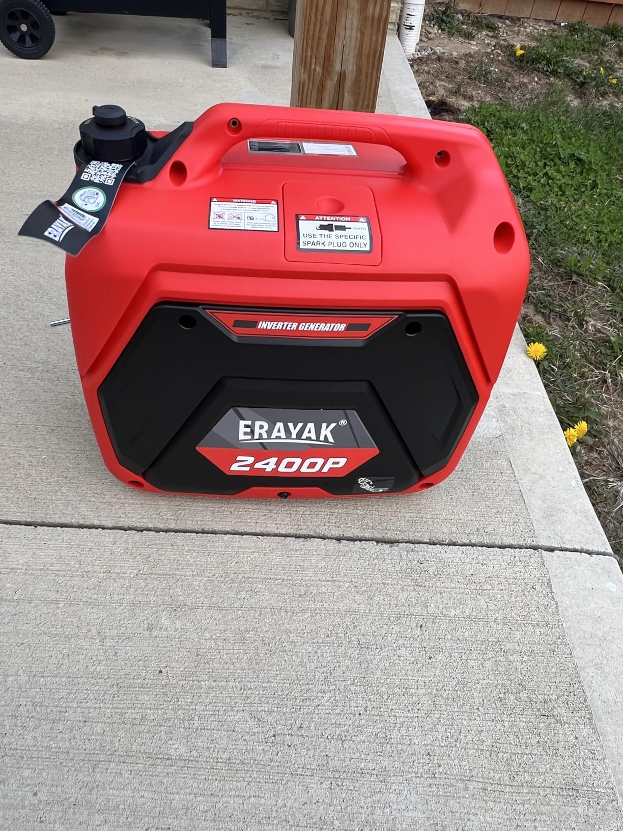 ERAYAK 2400W Portable Inverter Generator for Home Use, Super Quiet Small Generator for Camping Outdoor Emergency Power Backup, Gas Powered Engine, EPA, ECO Mode customer photo 2