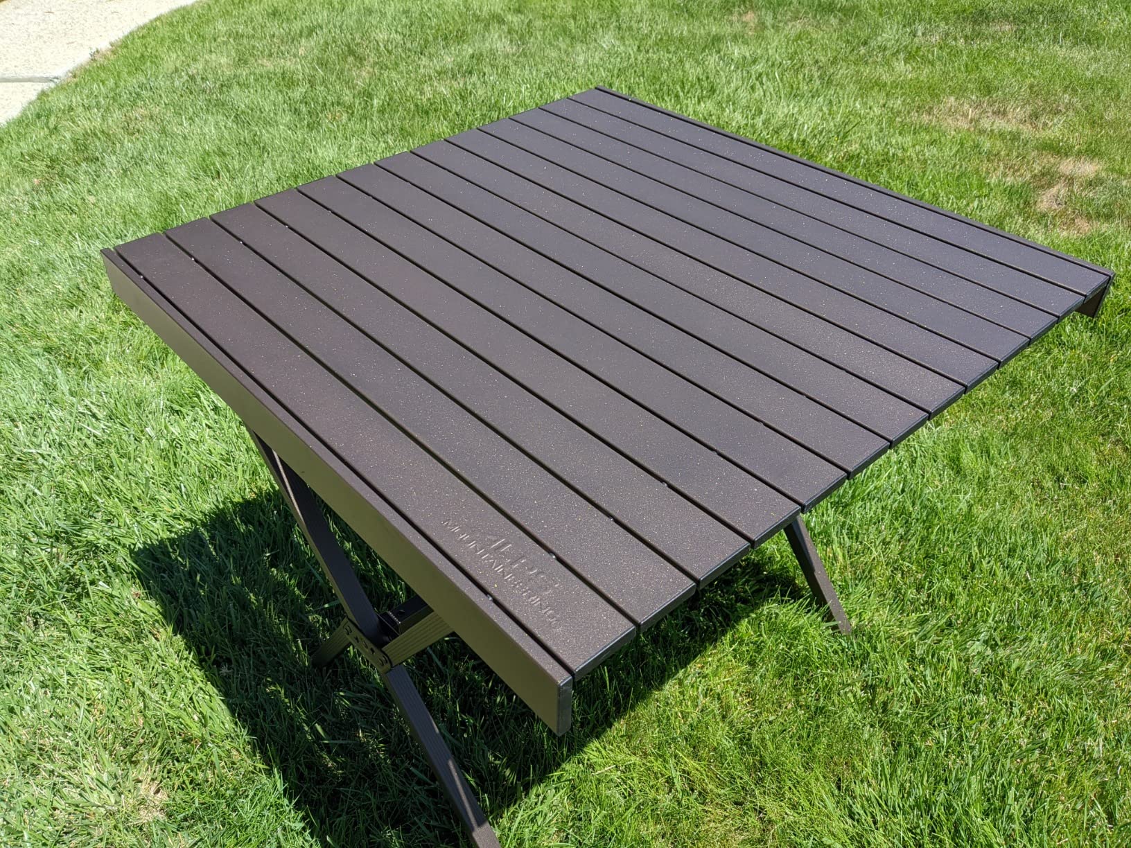 ALPS Mountaineering Folding Camping Table with Smooth Easy-to-Clean Roll Top and Sturdy and Lightweight Aluminum X Frame, Shoulder Carry Bag, 3 Sizes customer photo 2