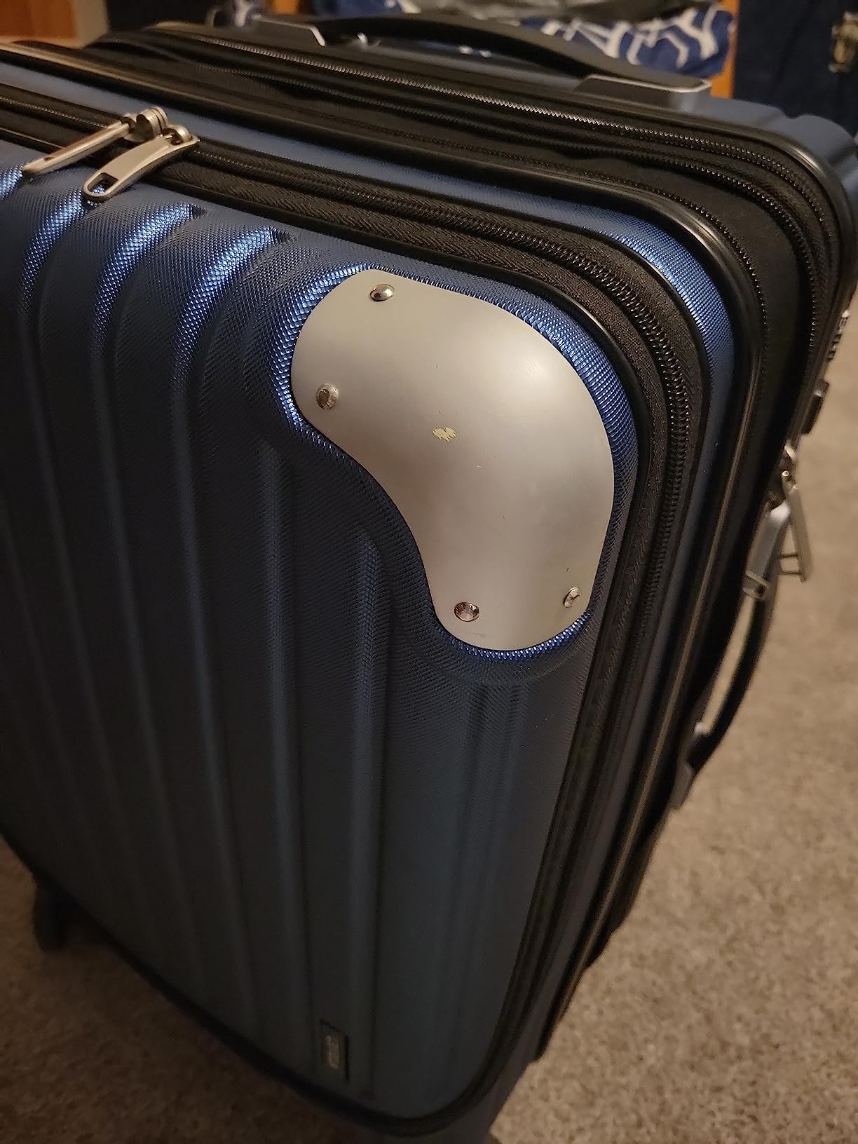 Grace Luggage, 28 Inch Hardside Suitcase, Abs+Pc Harshell Spinner Luggage with Tsa Lock, Spinner Wheels, Blue, 28 Inch customer photo 1