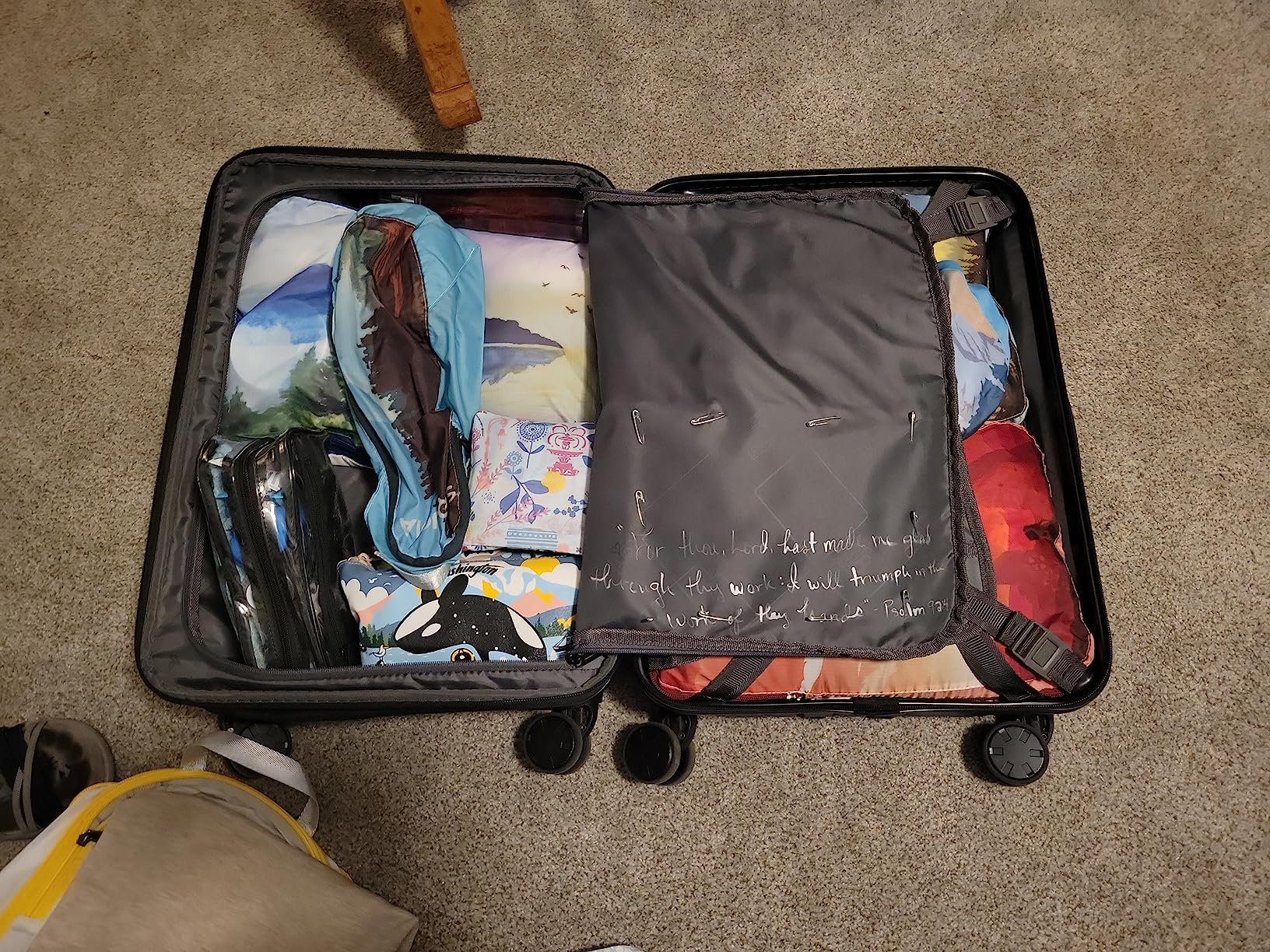 Grace Luggage, 28 Inch Hardside Suitcase, Abs+Pc Harshell Spinner Luggage with Tsa Lock, Spinner Wheels, Blue, 28 Inch customer photo 2