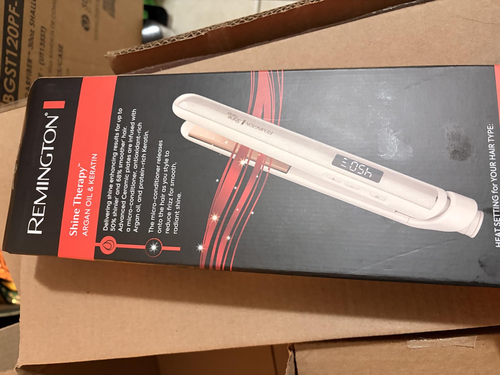 Remington Shine Therapy 2 inch Hair Straightener, Flat Iron Infused with Argan Oil & Keratin, Professional Ceramic Flat Iron for Less Frizz, Shiny & Smooth Hot Styling Tools customer photo 2