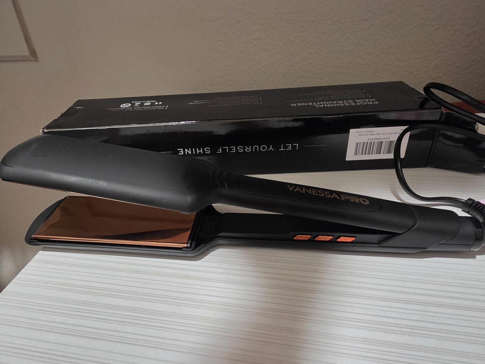 Titanium Flat Iron Hair Straightener for Natural Hair, 2 inch Hair Straightener for Thick Hairs, Silk Press Flat Iron Wide Plate customer photo 1