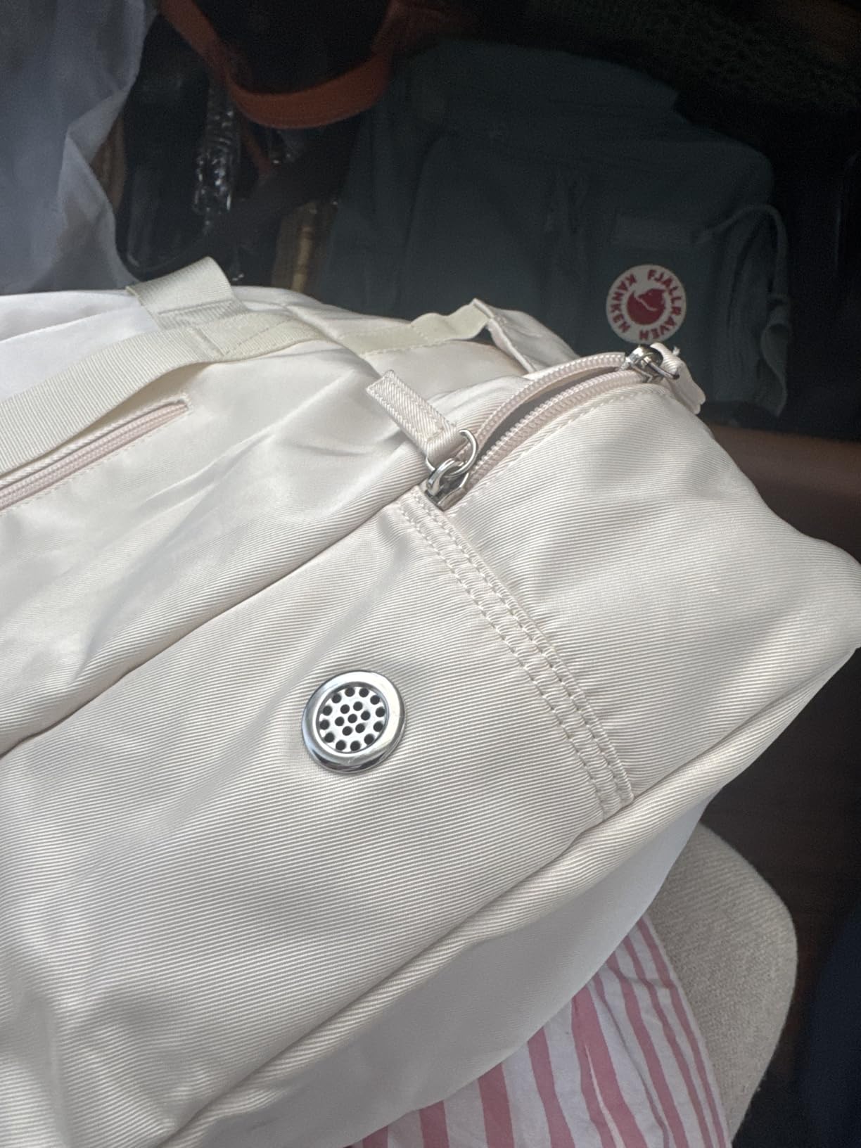 Gym Bag for Women, Personal Item Travel Bag with Shoes Compartment, Weekender Overnight Duffel Bag with Wet Pocket, Carry On Bag for Women, Travel, Gym, Weekend (Beige) customer photo 2