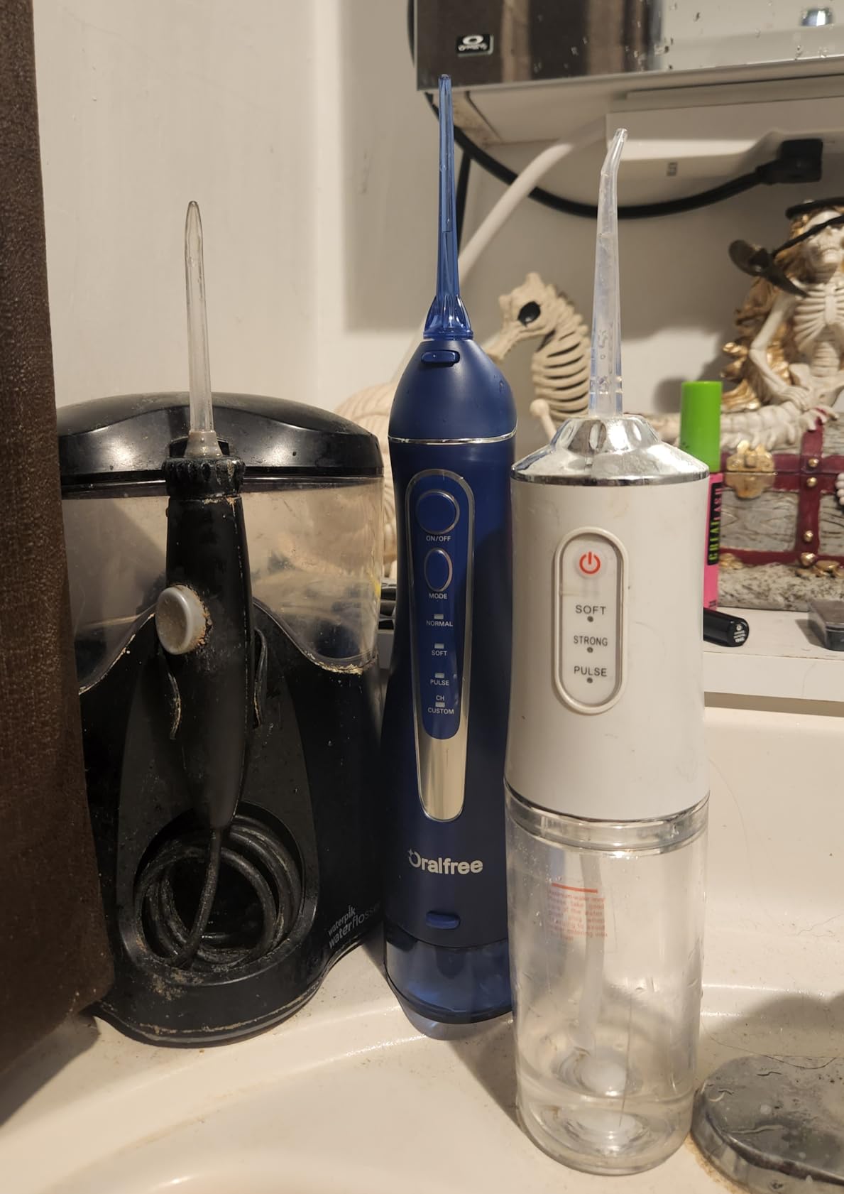 Oralfree Water Dental Flosser Cordless for Teeth Cleaning - 4 Modes Oral Irrigator 300ML Braces Flossers Cleaner, Rechargeable Portable IPX7 Waterproof Powerful Battery for Travel Home customer photo 2