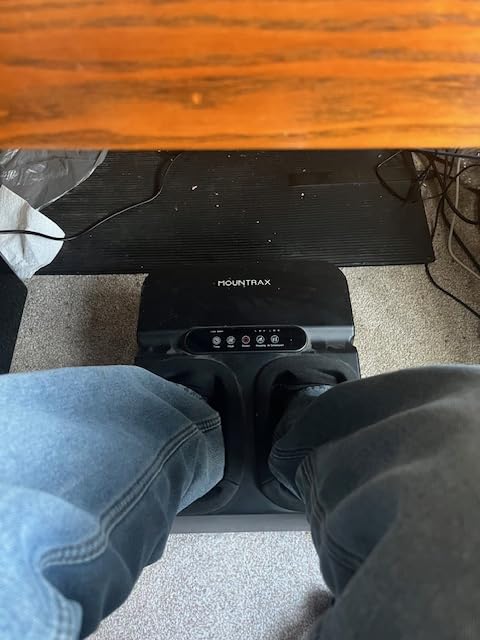 MOUNTRAX Foot Massager Machine with Heat, Foot Massager for Plantar Fasciitis, Neuropathy Pain, Shiatsu Foot Massager with Remote, Fits Feet Up to Men Size 12 customer photo 1