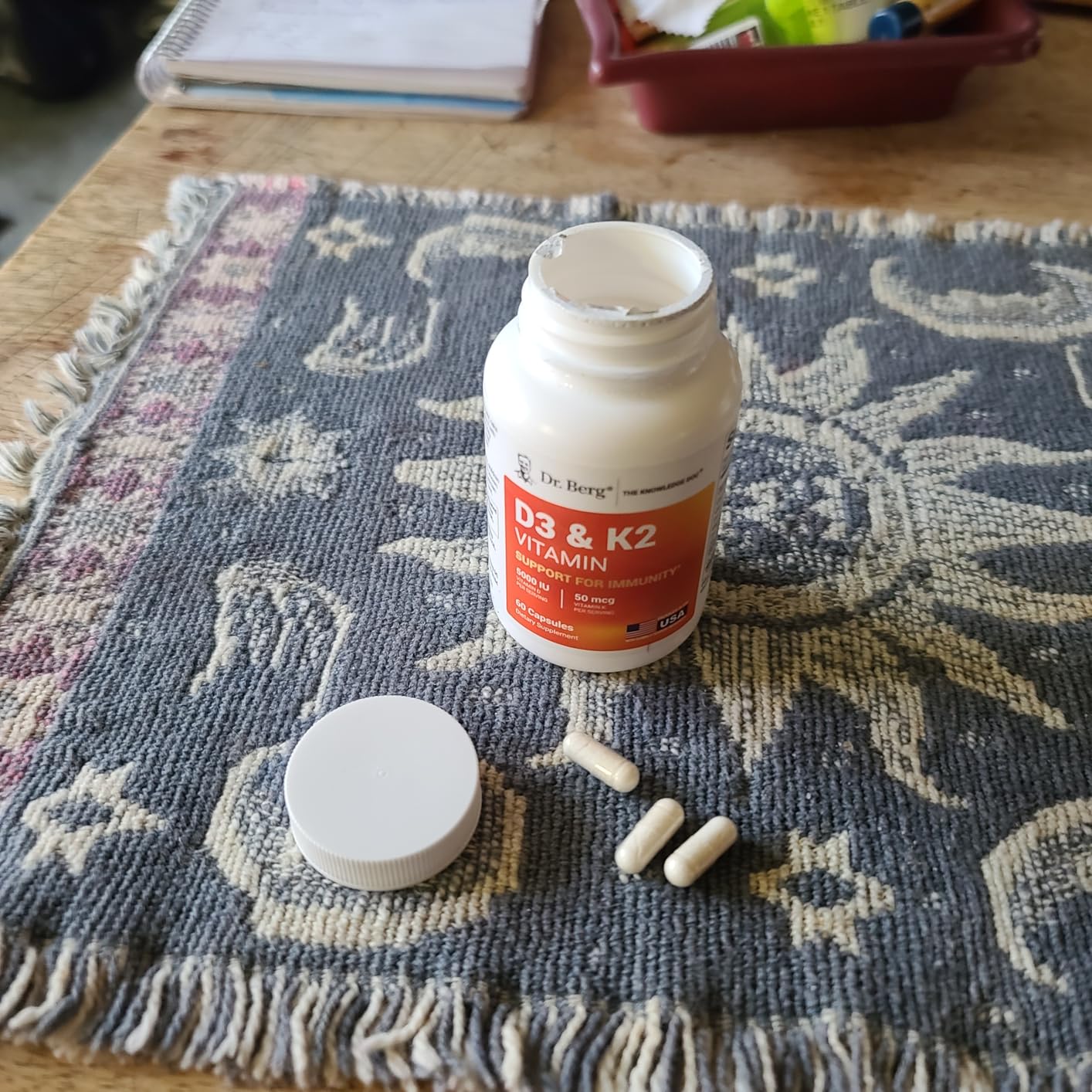 Dr. Berg Maximum Strength 7-in-1 Vitamin D3 K2 5000 IU | Naturally Derived D3 | 4X Lab-Tested & Verified | High Absorption Formula | K2 D3 Vitamin Supplement | 60 Capsules customer photo 2