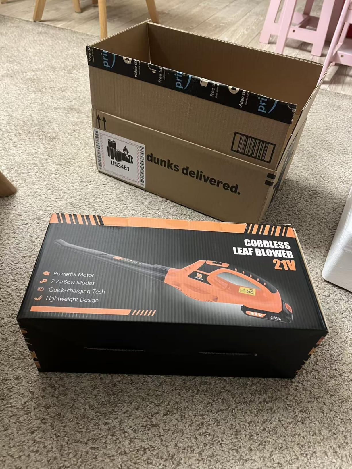 21V Leaf Blower Cordless, Handheld Electric Lightweight Blower with 2.0Ah Rechargeable Battery & Fast Charger, Adjustable Speeds, Portable Design for Lawn, Patio, Yard customer photo 2