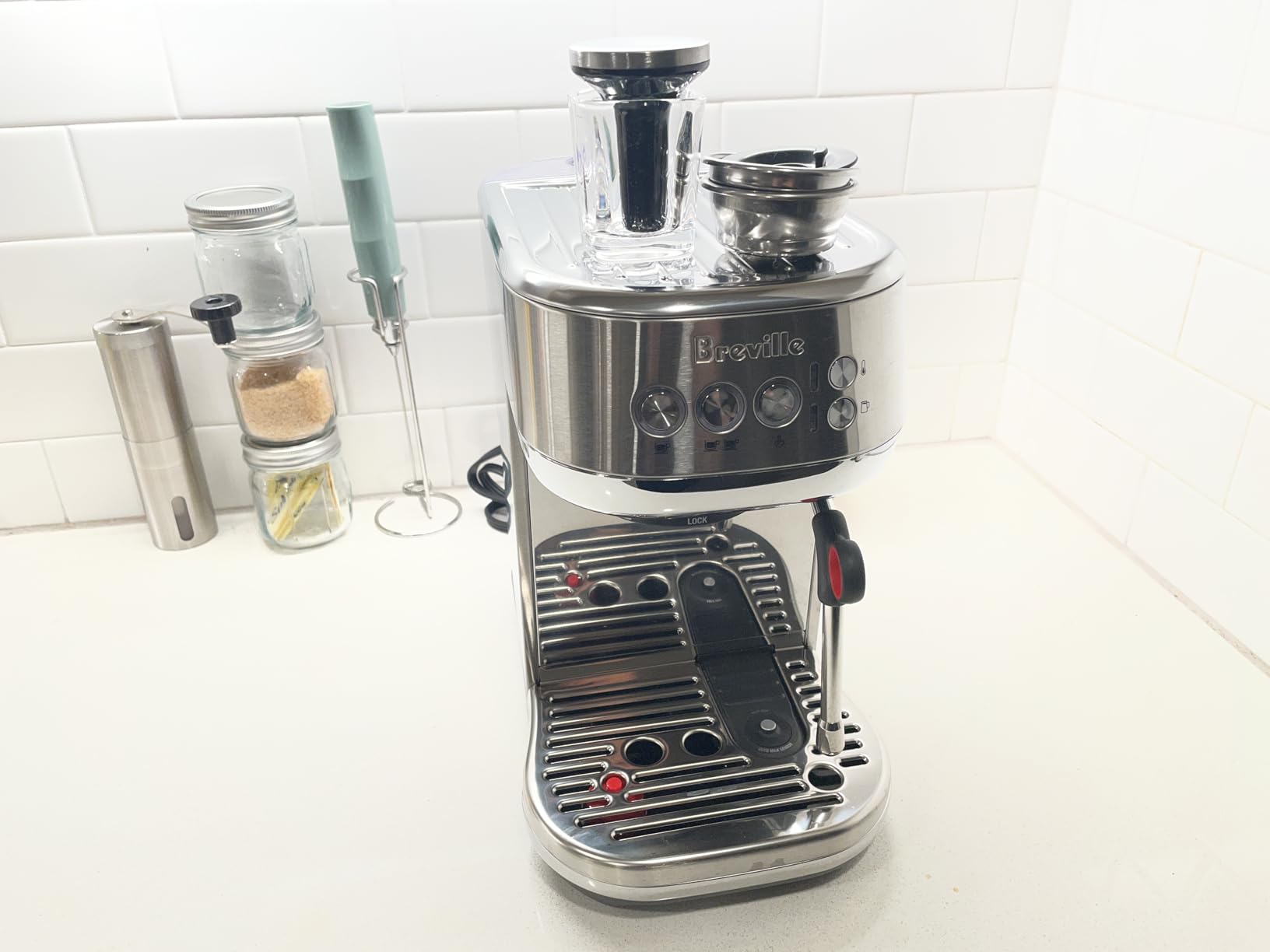 Breville Bambino Plus Espresso Machine BES500DBL, Damson Blue customer photo 2