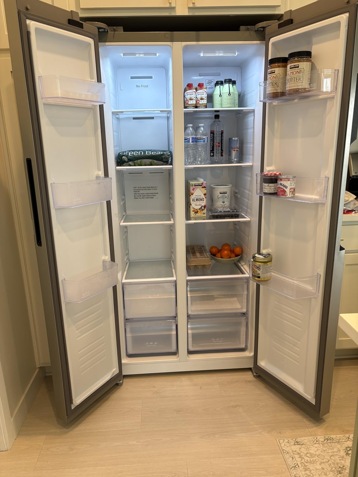 Hamilton Beach HBF1558 15.6 cu ft Counter Depth Full Size Refrigerator, Side Doors, Stainless customer photo 1