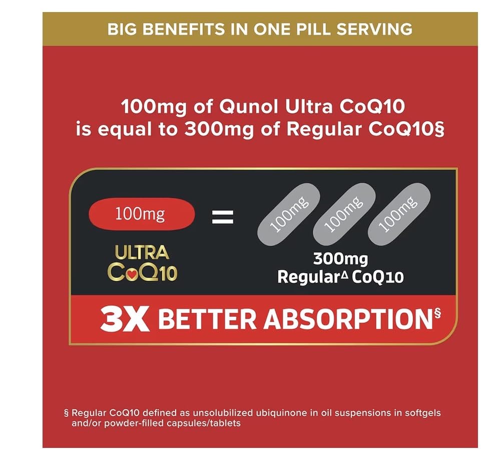 Qunol Ultra CoQ10 100mg Softgels - 3x Better Absorption, Antioxidant for Heart Health & Energy Production, Coenzyme Q10 Vitamins and Supplements, 3 Month Supply, 90 Count customer photo 2