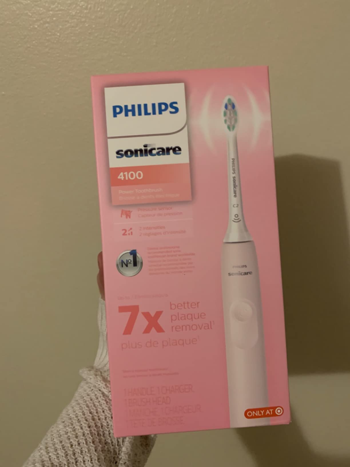 Philips Sonicare ProtectiveClean 4100 Electric Rechargeable Toothbrush, Plaque Control, Pastel Pink, Phi0304 customer photo 2