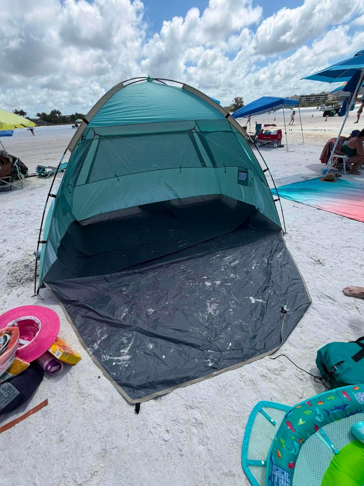Gorich Beach Tent Sun Shelter for 3/4/6/8/10 Person with UPF 50+ UV Protection, Lightweight & Easy Setup Beach Shade Canopy, Portable Beach Shade Tent Beach Cabana customer photo 1