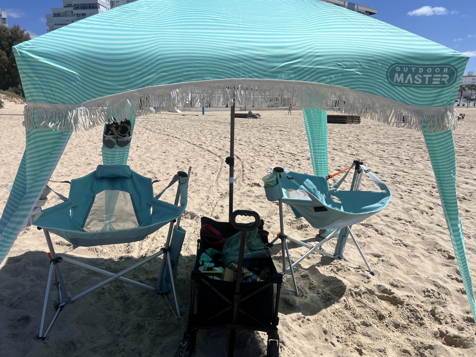 KingCamp Hammock Chair with Footrest - Heavy Duty Swinging Rocking Camping Chairs for Adults up to 400lbs, Folding Portable Oversized Rocker with Cup Holder & Pillow for Outdoor Beach Lawn RV Sports customer photo 1