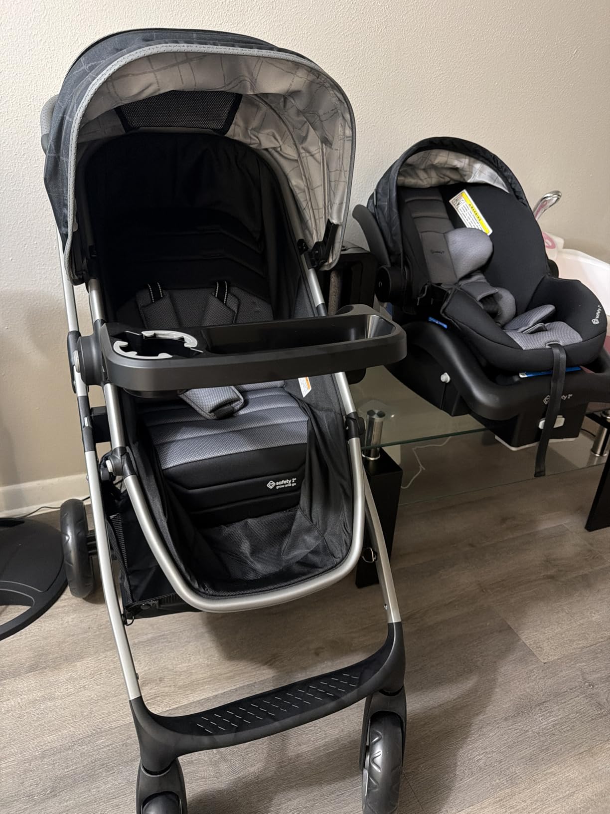 Safety 1st Deluxe Grow and Go Travel System Stroller and Car Seat Combo, 8-in-1 Travel System, Weight Capacity 4-30 lbs, Dunes Edge customer photo 1