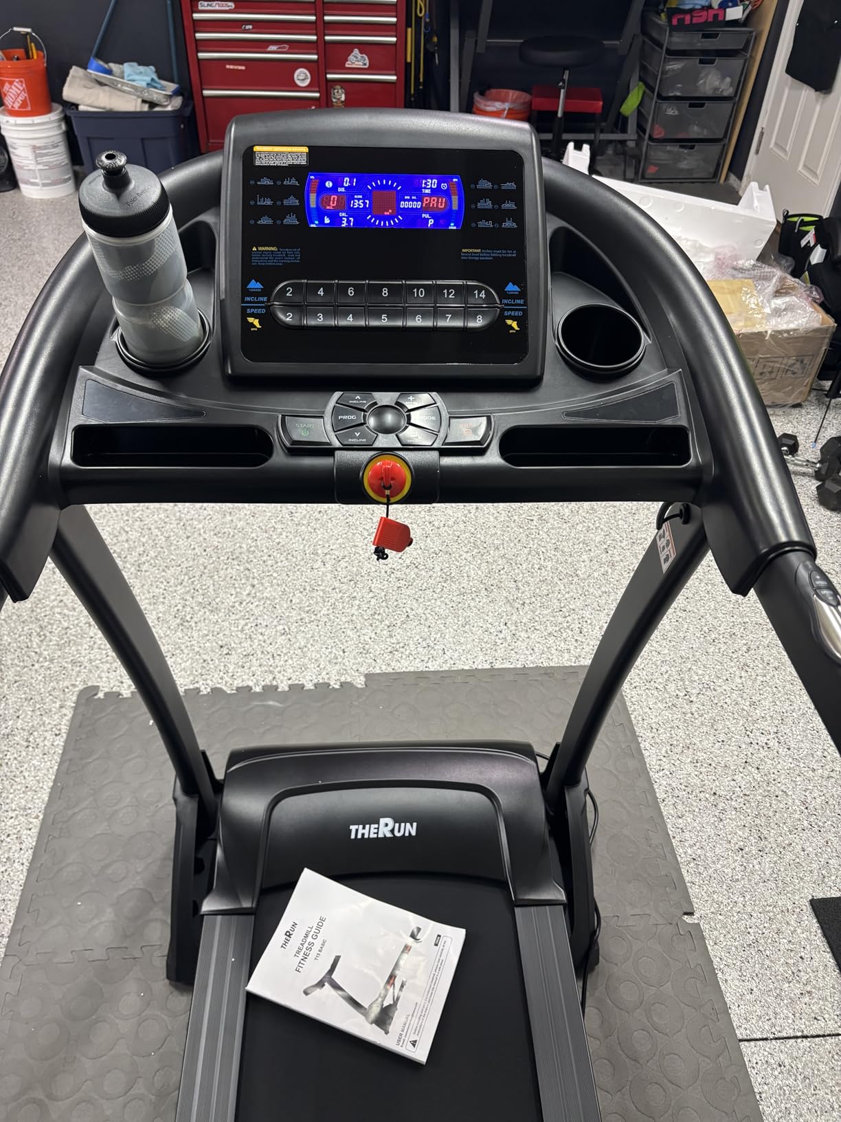 THERUN Incline Treadmill, Treadmills for Running and Walking, 300 lbs Weight Capacity Folding Treadmill with 0-15% Auto Incline, Wide Belt, 3.5 HP, App, Heart Rate customer photo 2