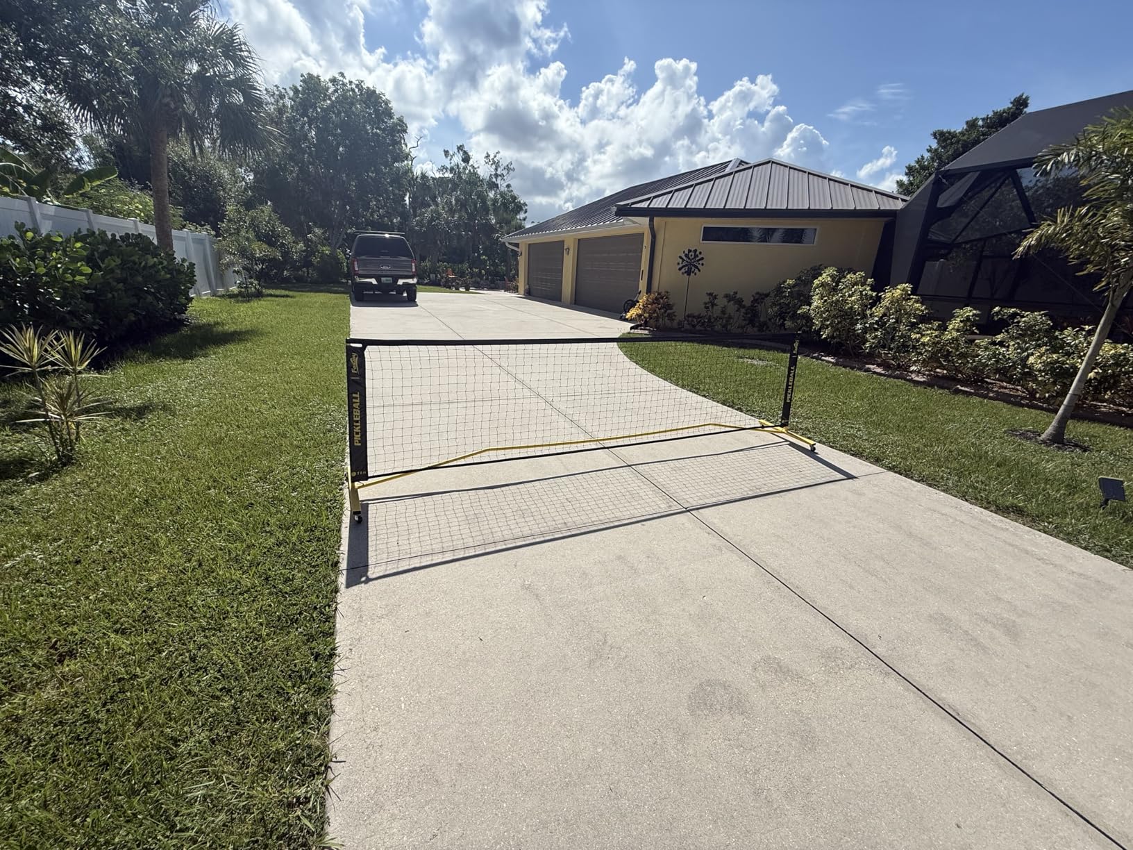 Fostoy Portable Pickleball Net Set with Wheels, Regulation Size 22 FT & Half Court 11 FT, Steady Metal Frame Pickle Ball Net Set System with Carry Bag for Backyards, Driveways, and Garages customer photo 2