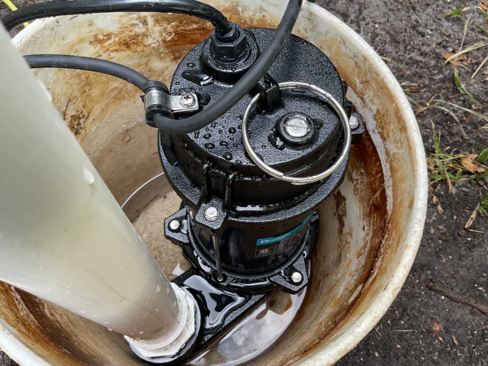 Sewage Pump, Cast Iron Effluent Pump, Automatic Tethered Float Switch, Sewage Sump Pump for Sump Basin, Basement, Residential customer photo 1
