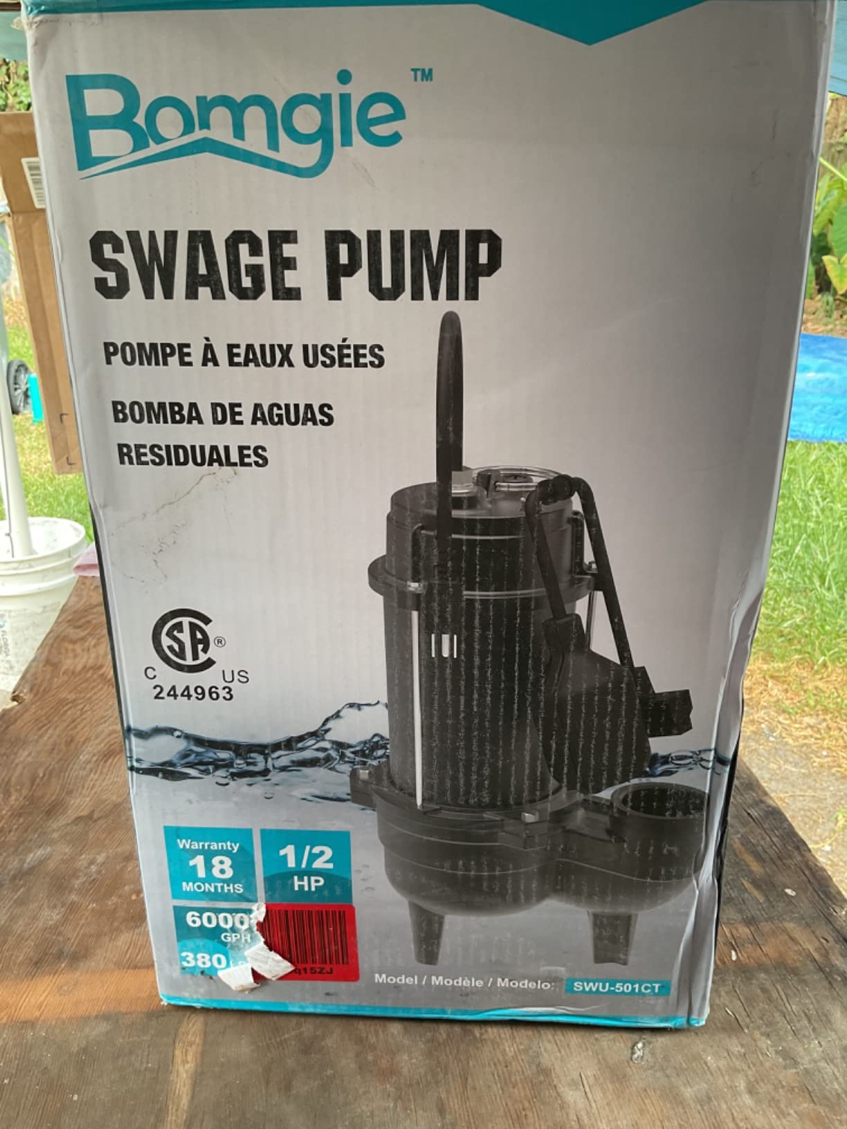 Sewage Pump, Cast Iron Effluent Pump, Automatic Tethered Float Switch, Sewage Sump Pump for Sump Basin, Basement, Residential customer photo 2