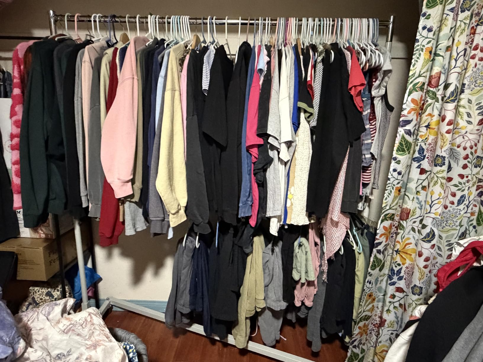 Simple Houseware Commercial Grade Z-Base Double Rod Garment Rack, 600lb Load, 63 inch, Silver customer photo 1