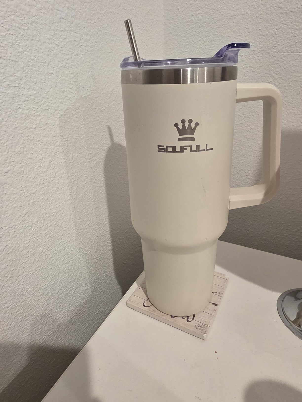 40 oz Tumbler with Handle and Straw Lid, 100% Leak-proof Travel Coffee Mug, Stainless Steel Insulated Cup For Beverages, Keeps Cold for 34Hrs or Hot for 10Hrs, Dishwasher Safe (PinkBlue) customer photo 2