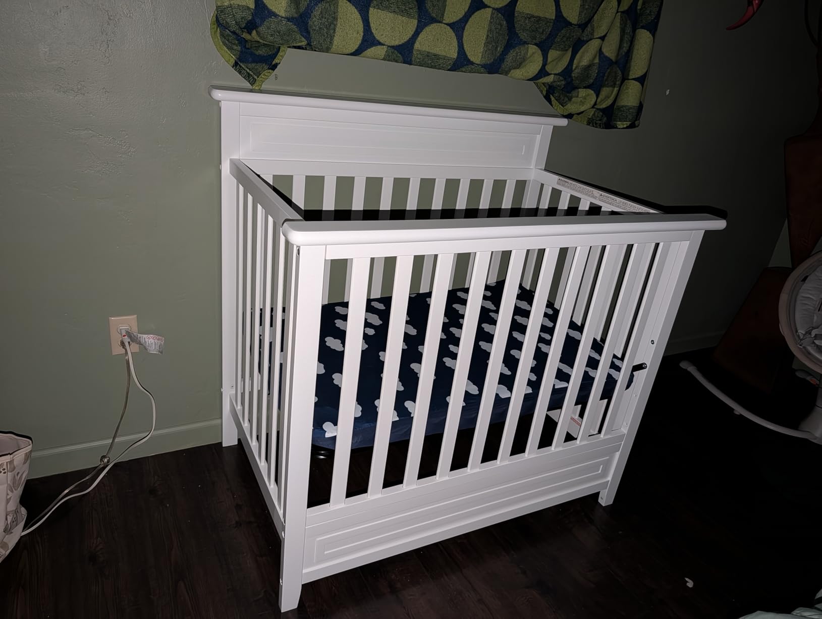 STORKCRAFT Petal 4-in-1 Convertible Mini Crib - GREENGUARD Gold Certified, Converts to Daybed and Twin-Size Bed, Bonus 2.75-inch Mini Crib Mattress Included, Ideal for Small Spaces (Pebble Gray) customer photo 1