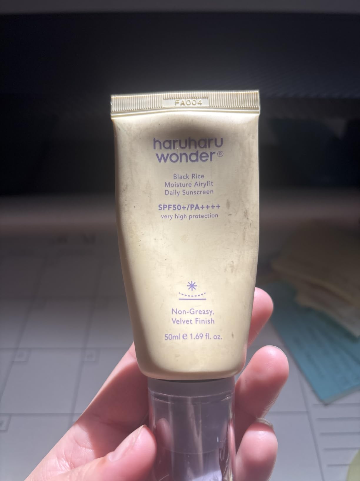 Haruharu Wonder Black Rice Moisture Airyfit Daily Sunscreen 1.69fl.oz - Velvet Finish, No White Cast, Hydrating, Moisturizing, Korean Skin Care, Vegan, Clean Beauty customer photo 1