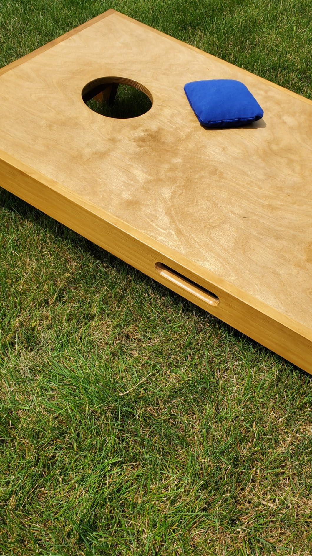 GoSports Premium 4 ft x 2 ft Regulation Competition-Ready Cornhole Board Set - Thick Wooden Board with Stop and Slide Bags - Complete Set for Yard Games, Backyard Outdoor Party Events customer photo 1
