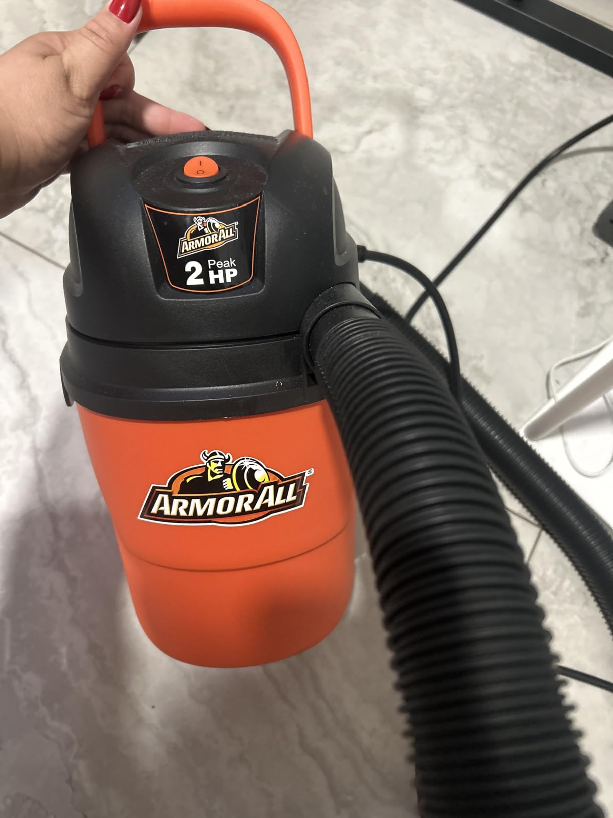 Armor All VO405P 0901 4 Gallon Wet/Dry Vac 2.0 Peak HP Shop Vacuum with Nozzles & Brush, Black/Orange customer photo 1
