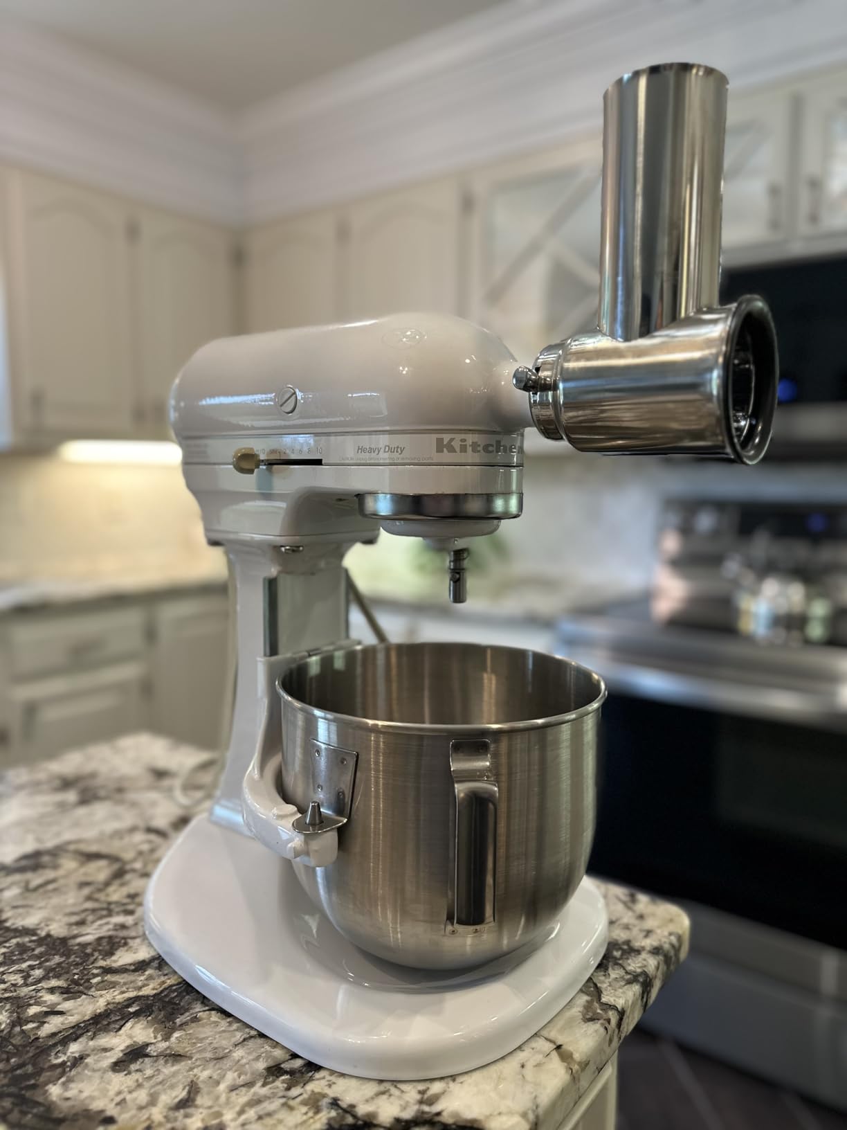 Stainless Steel Slicer Shredder Attachment for KitchenAid Stand Mixer, Salad Machine with Vegetable Slicer, Salad Maker, Grinding Powder, Cheese Grater by Cofun customer photo 2