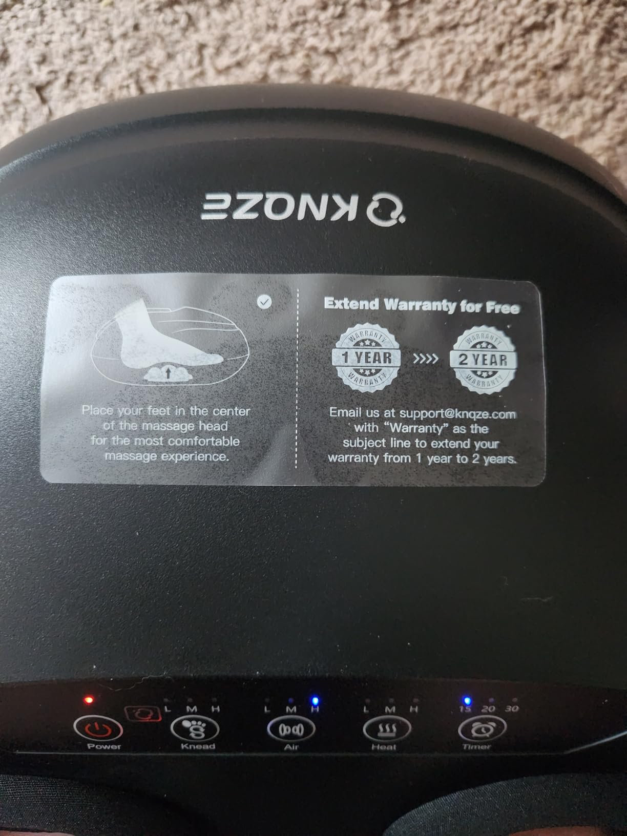 KNQZE Shiatsu Foot Massager with Heat, Compression, Deep Kneading Foot Massage for Plantar Fasciitis Relief, Remote Control, Multi Massage Modes, FSA Eligible customer photo 2