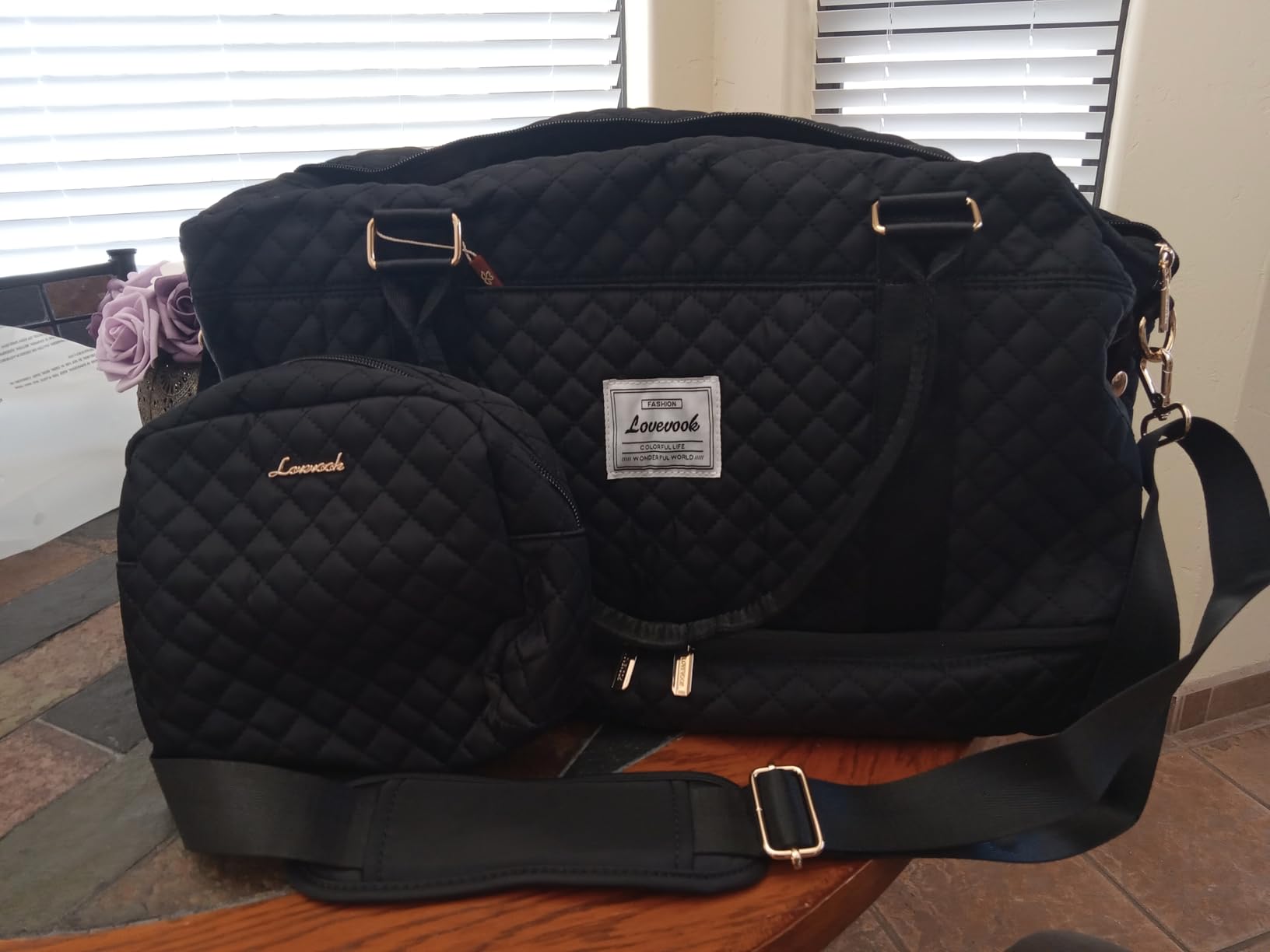 Travel Duffle Bag,Weekender Bags for Women with Shoe Compartment, Carry on Overnight Bag with Toiletry Bag,Gym Duffel Bag with Wet Pocket, Hospital Bags for Labor and Delivery customer photo 1