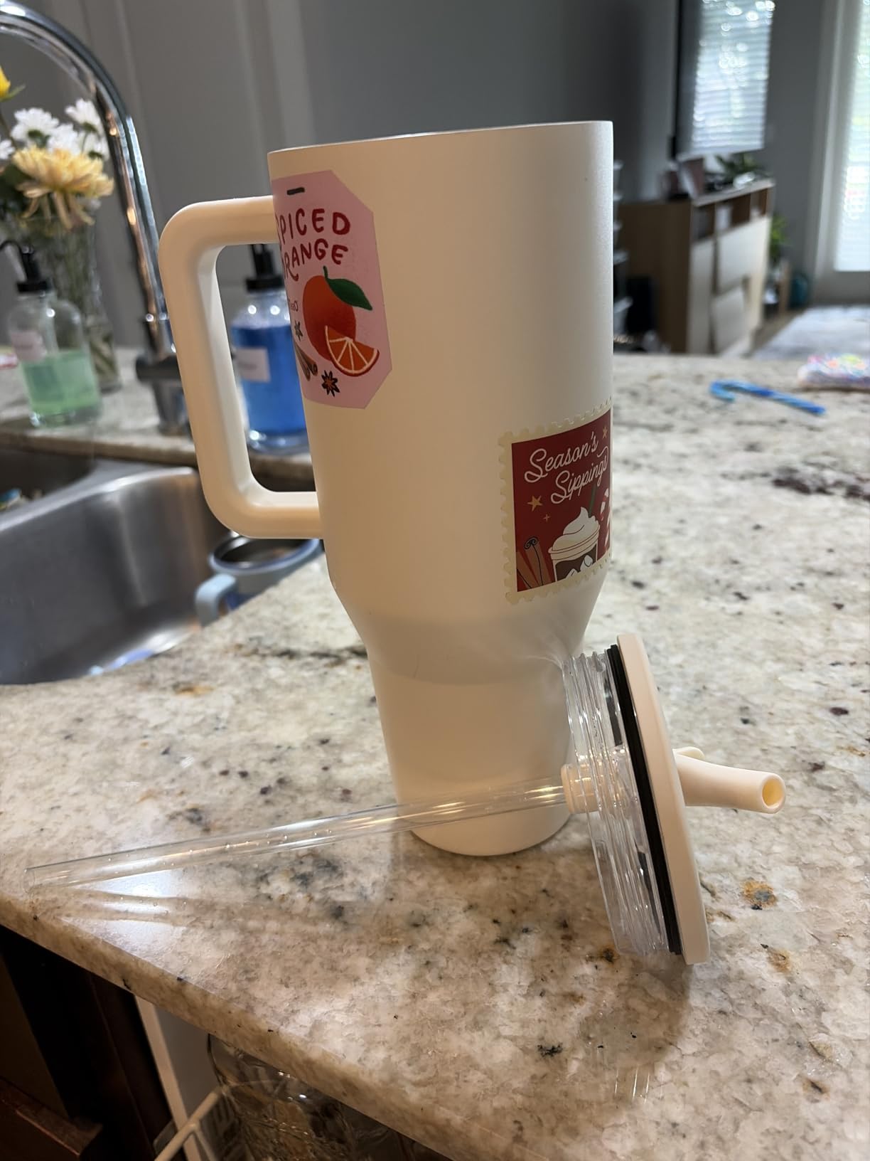 HydroJug Traveler - 40 oz Water Bottle with Handle & Flip Straw - Fits in Cup Holder, Leak Resistant Tumbler customer photo 1