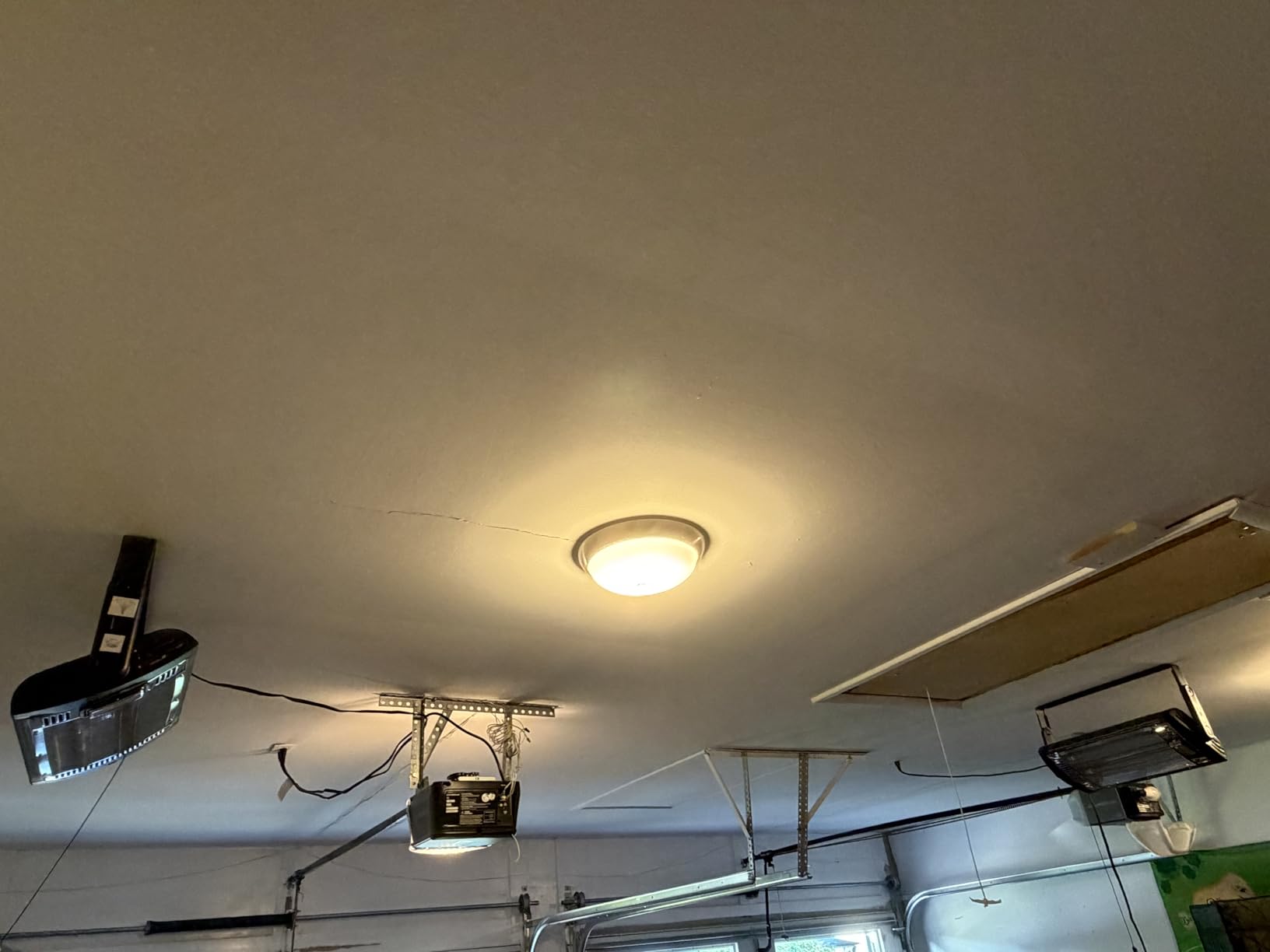 Shinic 2 Packs Electric Garage Heaters, 1500W/750W Ceiling Mounted Heater Radiant Heaters with Halogen Light customer photo 1