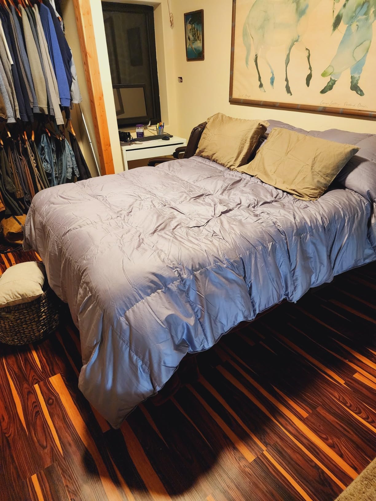 Ultra-Soft Down Feather Comforter Queen Size, Luxury Hotel Collection Duvet Insert for All Season, Noiseless Shell, 700 Fill Power, Medium Weight with Corner Tabs, White customer photo 2