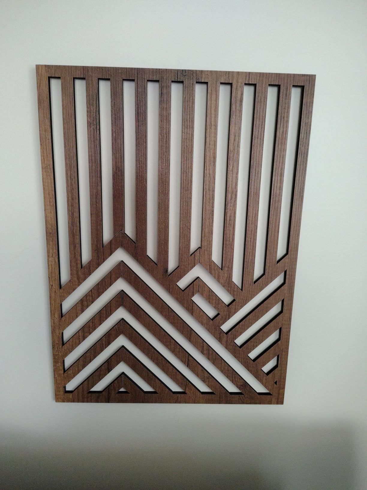 qmmp Modern Wooden Wall Sculptures - Set of 3 - Home Decor Accent - Large Wall Art for Living Room, Bedroom, Office (Oak, Medium) customer photo 2