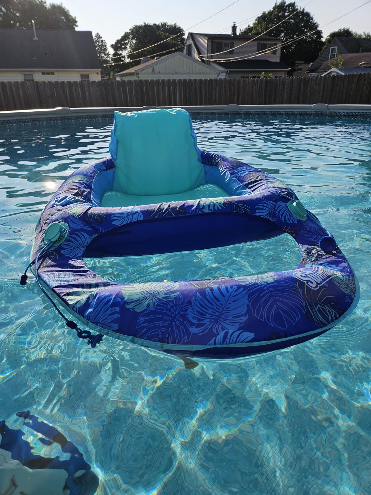 Swimways Elite Spring Float Recliner Pool Lounger, Inflatable Pool Floats Adult with Fast Inflation, Pool Recliner for Adults up to 250 lbs customer photo 1