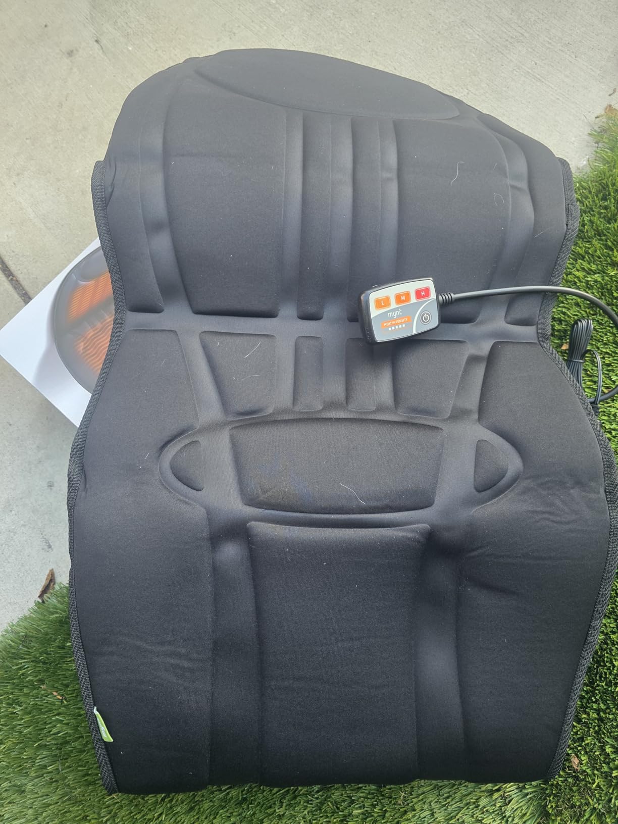 Heated Seat Cover with Expanded Heating Area, Heated Seat Cushion for Full Back and Seat, Seat Warmer with 3 Levels Temperature Control for Home Office and More, Warm Gift for Winter customer photo 2