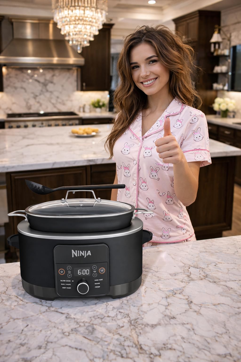 Ninja MC1101 Foodi Everyday Possible Cooker Pro, 8-in-1 Versatility, One-Pot Faster Cooking Replaces 10 Tools, Family-Sized Capacity with Adjustable Temp Control, 6.5 quarts, Midnight Blue customer photo 1